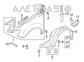 Captuseala aripa fata stanga Subaru b10 Tribeca noua originala OEM