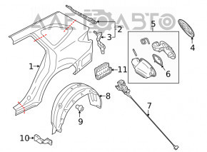 Bara de protecție spate dreapta Subaru Outback 20- nouă originală