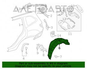 Aripa spate dreapta Subaru Forester 19- SK