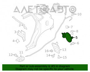 Лючок бензобака Mitsubishi Outlander Sport ASX 10-