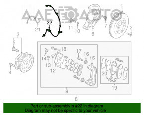 Датчик ABS передний правый Kia Sorento 16-20
