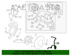 Senzorul ABS din partea dreapta fata pentru Hyundai Elantra AD 17-20