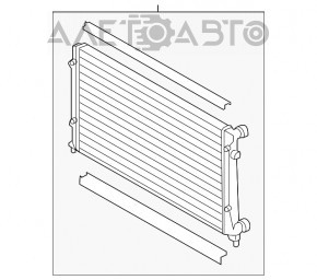 Radiator de răcire apă VW Jetta 11-15 SUA 2.0 manuală