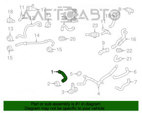 Патрубок охлаждения нижний VW Jetta 11-18 USA 2.0