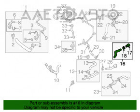 Teava de incalzire VW Jetta 11-18 SUA admisie noua originala OEM