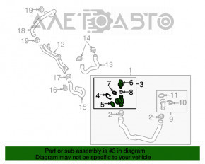 Flansa sistem racire fata dreapta VW Passat b8 16-19 USA 1.8 mai jos nou original