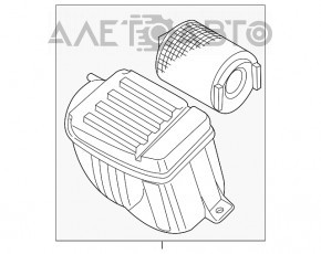 Корпус воздушного фильтра VW Jetta 11-18 USA 2.0 новый OEM оригинал