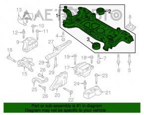 Подрамник передний VW Passat b8 16-19 USA