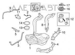 Rezervor de combustibil VW Jetta 13-16 SUA hibrid