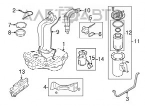 Capacul gurii de umplere a rezervorului de combustibil VW Jetta 11-18 SUA tip 2