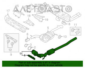 Катализатор VW Jetta 11-18 USA 1.8T