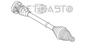 Привод полуось передняя правая VW Jetta 19- мкпп новый неоригинал HART