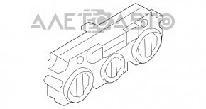 Butonul de control al climatizării pentru VW Jetta 11-18 USA, crom, central