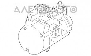 Компрессор кондиционера VW Jetta 13-16 USA 1.4T hybrid