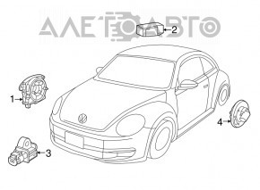 Modulul airbag SRS calculator airbaguri VW Passat b7 12-15 SUA 1.8