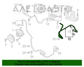 Furtun de presiune redusă pentru direcția asistată VW Beetle 12-19 2.5