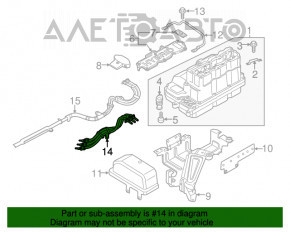 Cablu de alimentare pentru cutia de viteze VW Jetta 13-16 USA hibrid