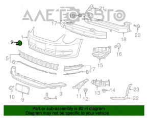 Capacul de tractare a cârligului de remorcare pentru bara de protecție față VW Beetle 12-16 fără montare