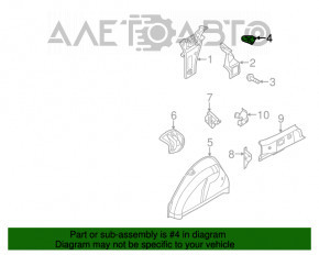 Suport aripi spate stânga VW Beetle 12-19