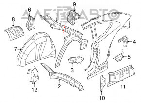 Suport aripi spate dreapta VW Beetle 12-19