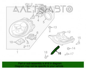 Крепление фары правое VW Beetle 12-19 металл новый OEM оригинал