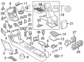 Подлокотник VW Beetle 12-19 кожа, черный