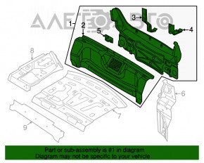 Panoul din spate al VW Jetta 11-18 SUA grafit