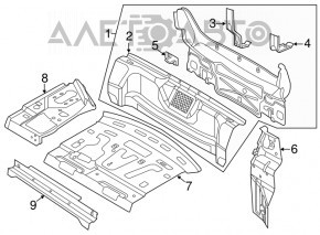 Panoul din spate al VW Jetta 11-18 SUA