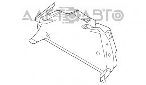 Capacul arcului drept VW Jetta 13-16 USA hibrid, negru, rupturi