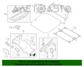 Заглушка обшивки арки левая VW Jetta 11-18 USA