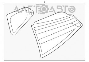 Lampa interioară pentru capacul portbagajului stânga VW Jetta 15-18 SUA, halogen, crăpată, luminoasă