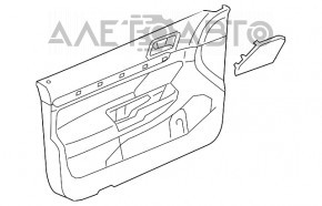 Capacul ușii, cartela din față dreapta VW Jetta 11-18 USA negru.