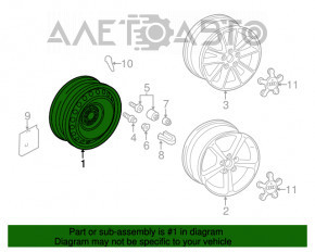 Roata de rezerva pentru Audi A3 8V 15-19 125/70/R18