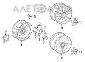 Запасное колесо докатка Audi A3 8V 15-19 125/70/R18