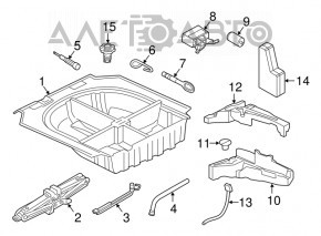 Suportul roții de rezervă VW Atlas 18- nou original OEM