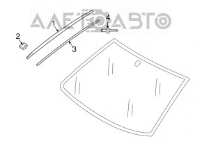 Молдинг лобового стекла левый VW Golf 15- OEM