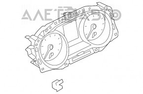 Tabloul de bord VW Golf 15-87k cu defecte la carcasă, zgârieturi.