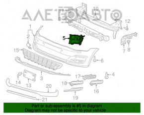 Suportul de bara fata dreapta pentru VW Golf 15-17, nou, original