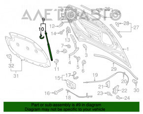 Амортизатор капота VW Golf 15- OEM