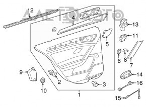 Controlul geamului electric din față dreapta pentru VW Golf 15-