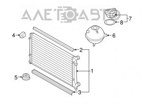 Radiator de răcire apă VW CC 08-17 Nissens nou.