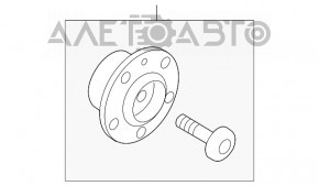 Mufa față dreapta VW Tiguan 09-17 ruginită, rulmentul scoate zgomot.