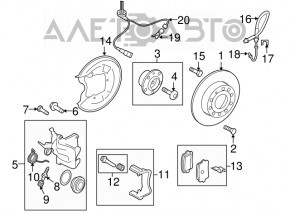 Rulment roată spate dreapta VW Tiguan 09-17 AWD nou aftermarket GSP