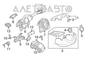 Blocarea coloanei de direcție VW Passat b7 12-15 SUA