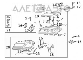 Capacul farului cu LED-uri pentru VW Jetta 19-