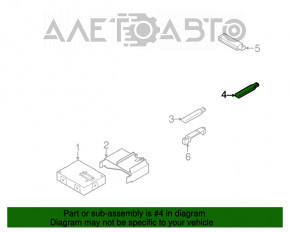 Антенна keyless VW Passat b8 16-19 USA задняя, слом креп