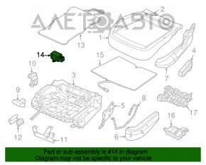 Modulul de control al scaunului din față Quattro VW Jetta 11-18 SUA