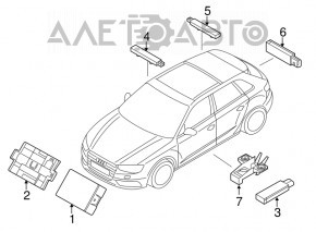 Антенна keyless VW Passat b8 16-19 USA передняя новый OEM оригинал