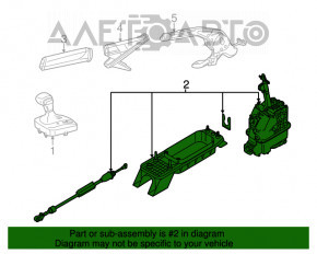 Schimbătorul de viteză pentru VW Beetle 12-19 2.5 cu cablu