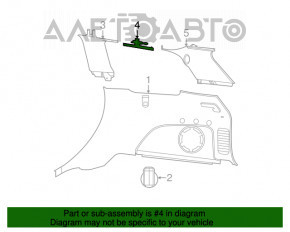 Capac spate stânga pentru Jeep Grand Cherokee WK2 14-16, centrală, neagră